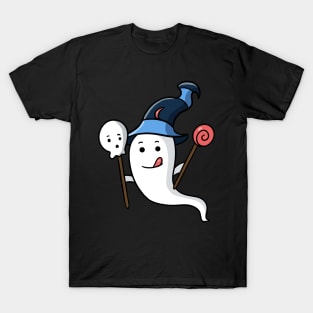 Cute ghost eating candy T-Shirt